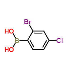 2-Bromo-4-chlorophenylboronic acid structure