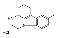 (+)-8-Methyl-2,3,3a,4,5,6-hexahydro-1H-pyrazino(3,2,1-jk)carbazole hydrochloride Structure