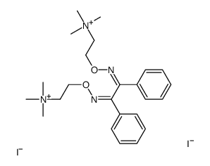 2-[(E)-[(2E)-1,2-diphenyl-2-[2-(trimethylazaniumyl)ethoxyimino]ethylidene]amino]oxyethyl-trimethylazanium,diiodide结构式