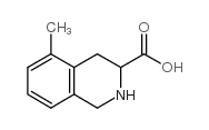 DL-5-甲基-1,2,3,4-四水异喹啉-3-羧酸结构式
