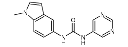 N-(1-Methyl-5-indolyl)-N'-(5-pyrimidinyl) urea Structure