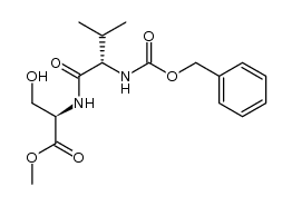 N-[N'-(benzyloxycarbonyl)-(S)-valyl]-(R)-serine methylester Structure