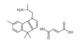 (E)-but-2-enedioic acid,(2S)-1-(4,4,7-trimethylindeno[1,2-b]pyrrol-1-yl)propan-2-amine Structure