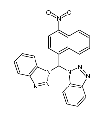 para-[Bis(benzotriazol-1-yl)methyl]nitronapthalene Structure