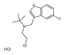 N-(2-chloroethyl)-N-[(5-fluoro-1-benzothiophen-3-yl)methyl]-2-methylpropan-2-amine,hydrochloride Structure