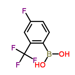 4-氟-2-三氟甲基苯硼酸结构式