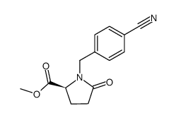 N-(4-Cyanobenzyl)-L-pyroglutamic acid methyl ester结构式