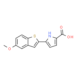 5-(5-甲氧基苯并[B]噻吩-2-基)-1H-吡咯-2-羧酸结构式