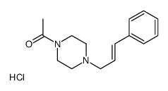 1-[4-[(E)-3-phenylprop-2-enyl]piperazin-1-yl]ethanone,hydrochloride结构式