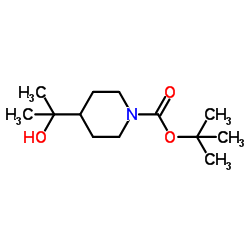 4-(2-羟基丙烷-2-基)哌啶-1-甲酸叔丁酯结构式