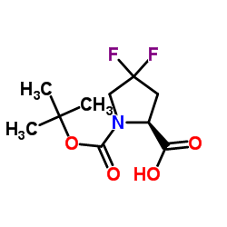 N-Boc-4,4-二氟-L-脯氨酸结构式