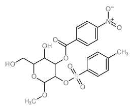 Glucopyranoside,methyl, 3-(p-nitrobenzoate) 2-p-toluenesulfonate, a-D- (8CI)结构式