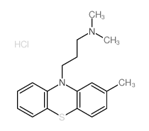 N,N-dimethyl-3-(2-methylphenothiazin-10-yl)propan-1-amine结构式