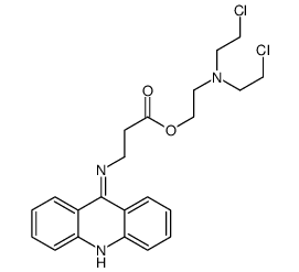2-[bis(2-chloroethyl)amino]ethyl 3-(acridin-9-ylamino)propanoate结构式