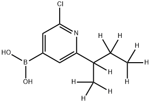 2-(sec-Butyl-d9)-6-chloropyridine-4-boronic acid Structure
