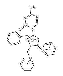 4-amino-1-[3,4-bis(phenylmethoxy)-5-(phenylmethoxymethyl)oxolan-2-yl]-1,3,5-triazin-2-one Structure