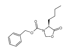 phenylmethyl (4S)-4-butyl-5-oxo-1,3-oxazolidine-3-carboxylate结构式