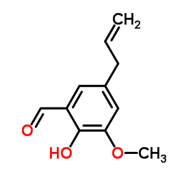 5-烯丙基-3-甲氧基水杨醛结构式