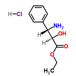 (2R,3S)-3-苯基异丝氨酸乙酯盐酸盐结构式