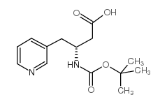 Boc-(r)-3-氨基-4-(3-吡啶)-丁酸结构式