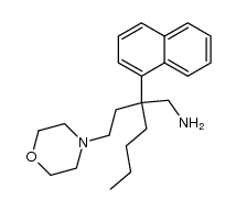2-(2-morpholin-4-yl-ethyl)-2-naphthalen-1-yl-hexylamine结构式