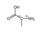 L-丙氨酸-2-13C,15N结构式