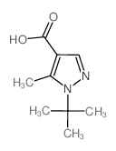1-(叔丁基)-5-甲基-1H-吡唑-4-羧酸结构式