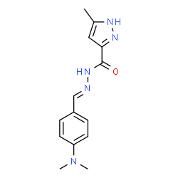 (E)-N-(4-(dimethylamino)benzylidene)-3-methyl-1H-pyrazole-5-carbohydrazide Structure
