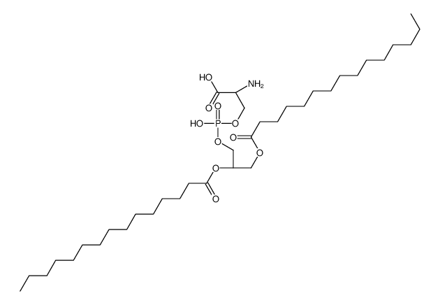 1,2-二棕榈酰-rac-甘油-3-磷酸-L-丝氨酸结构式