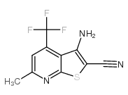 3-氨基-6-甲基-4-(三氟甲基)噻吩[2,3-B]吡啶-2-甲腈结构式