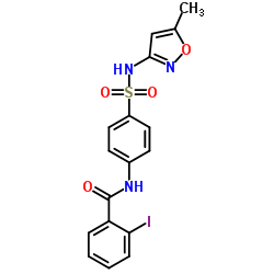 2-Iodo-N-{4-[(5-methyl-1,2-oxazol-3-yl)sulfamoyl]phenyl}benzamide结构式