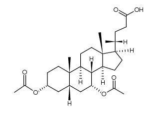3α,7α-diacetoxy-24-phenyl-5β-cholan-24-oic acid结构式