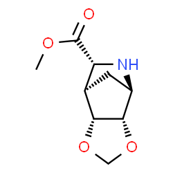 4,7-Methano-1,3-dioxolo[4,5-c]pyridine-6-carboxylicacid,hexahydro-,methylester,(3aS,4R,6R,7R,7aR)-(9CI) structure