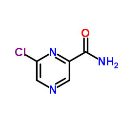 6-氯-2-吡嗪羧酰胺结构式