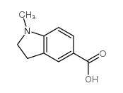1-甲基吲哚啉-5-羧酸结构式
