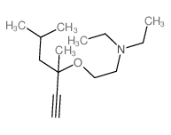 2-(3,5-dimethylhex-1-yn-3-yloxy)-N,N-diethyl-ethanamine结构式