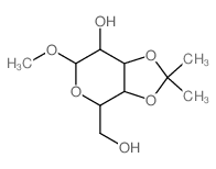 3,4-O-异亚丙基-α-D-吡喃半乳糖苷甲基结构式