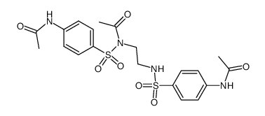 1-[acetyl-(N-acetyl-sulfanilyl)-amino]-2-[(N-acetyl-sulfanilyl)-amino]-ethane结构式