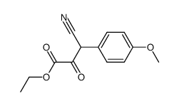 ethyl 3-cyano-3-(p-methoxyphenyl)-pyruvate Structure