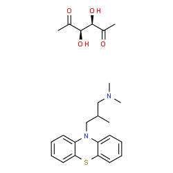 N,N,2-trimethyl-3-(10H-phenothiazin-10-yl)propan-1-amine-1,6-dideoxy-L-threo-hexo-2,5-diulose (1:1)结构式