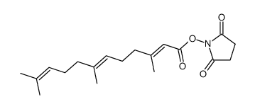 2,5-dioxopyrrolidin-1-yl (2E,6E)-3,7,11-trimethyldodeca-2,6,10-trienoate Structure