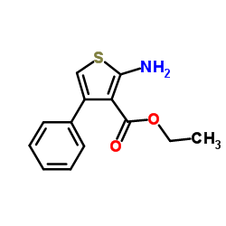 2-氨基-4-苯基噻吩-3-羧酸乙酯结构式