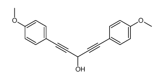 1,5-bis(4-methoxyphenyl)penta-1,4-diyn-3-ol结构式