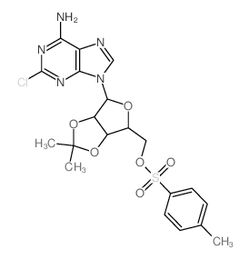 2-chloro-9-[7,7-dimethyl-4-[(4-methylphenyl)sulfonyloxymethyl]-3,6,8-trioxabicyclo[3.3.0]oct-2-yl]purin-6-amine Structure