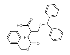3-benzhydrylsulfanyl-2-phenylmethoxycarbonylamino-propanoic acid Structure