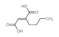 2-Butenedioicacid, 2-butyl-, (2E)- Structure