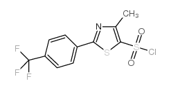 4-甲基-2-(4-(三氟甲基)苯基)噻唑-5-磺酰氯结构式