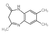 2H-1,5-Benzodiazepin-2-one,1,3-dihydro-4,7,8-trimethyl- Structure