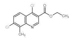 4,7-二氯-8-甲基喹啉-3-羧酸乙酯结构式