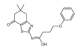 Butanamide, 4-phenoxy-N-(4,5,6,7-tetrahydro-5,5-dimethyl-7-oxo-2-benzothiazolyl)- (9CI)结构式